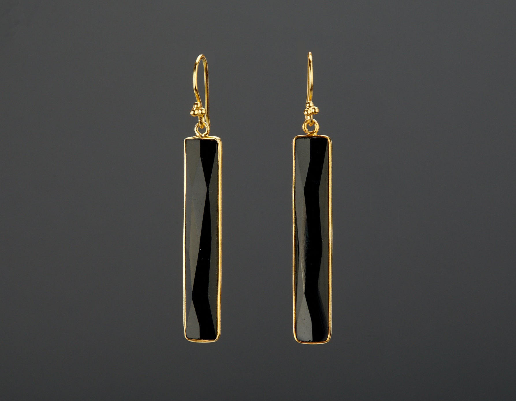 Black Onyx Long Bar Earring,thin Rectangle Black Onyx Earring,long Dangle  Black Onyx,birthday Gift,mother Gift,black Dress Earring, - Etsy