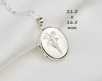 Dime sized sterling silver oval locket with photo,custom keepsake locket,family loss locket,Memorial locket,wedding locket gift