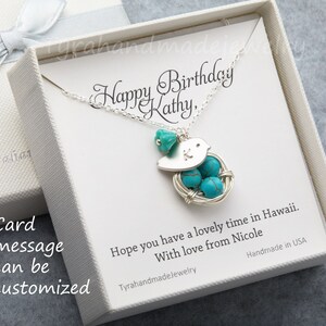Vogelnest ketting, moeder vogel ketting, Wire-Wrapped nest, Turquoise eieren, parel eieren, vogel familie ketting, Moederdag geschenk, drie vogelnest