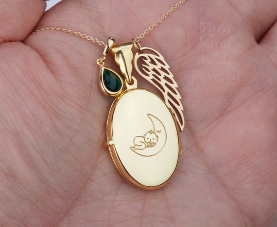 Besmettelijk Amerika Vervelend Gegraveerde medaillon ketting met foto gedenk medaillon met - Etsy België