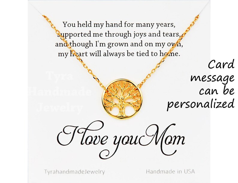 Family Tree Necklace,tree of life,Mother/'s day gift,Mother of the groom gift,mother in law gift,gift from bride to mom,custom message card