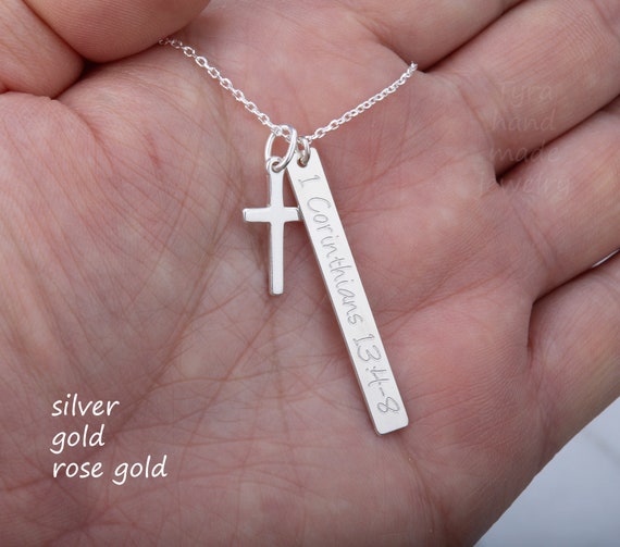 Rose gold sales faith necklace