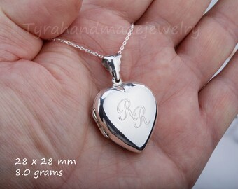 Large Sterling Silver Puff Heart 