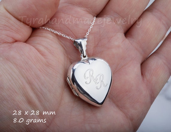 Large Sterling Silver Puff Heart 