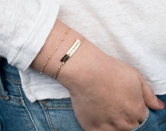 Satellite Beaded Chain bracelet,Delicate Dew Drops Bracelet,Layering Bracelet, Delicate beaded bracelet