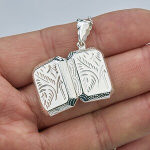 Sterling Silver Rectangle Photo Locket,antique Victorian Etched Box ...