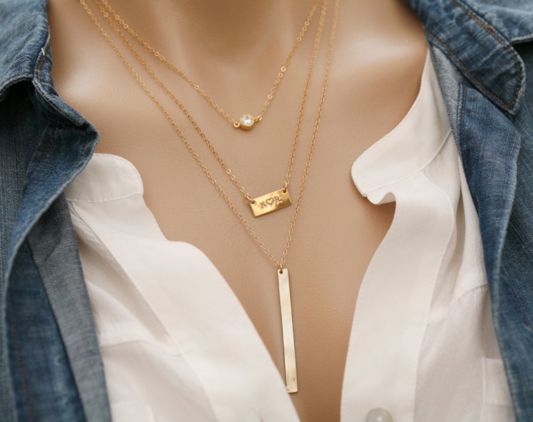 アクセサリー PRY Layered Bar Necklace Layered Bar Necklace [k10 gold] – PRY