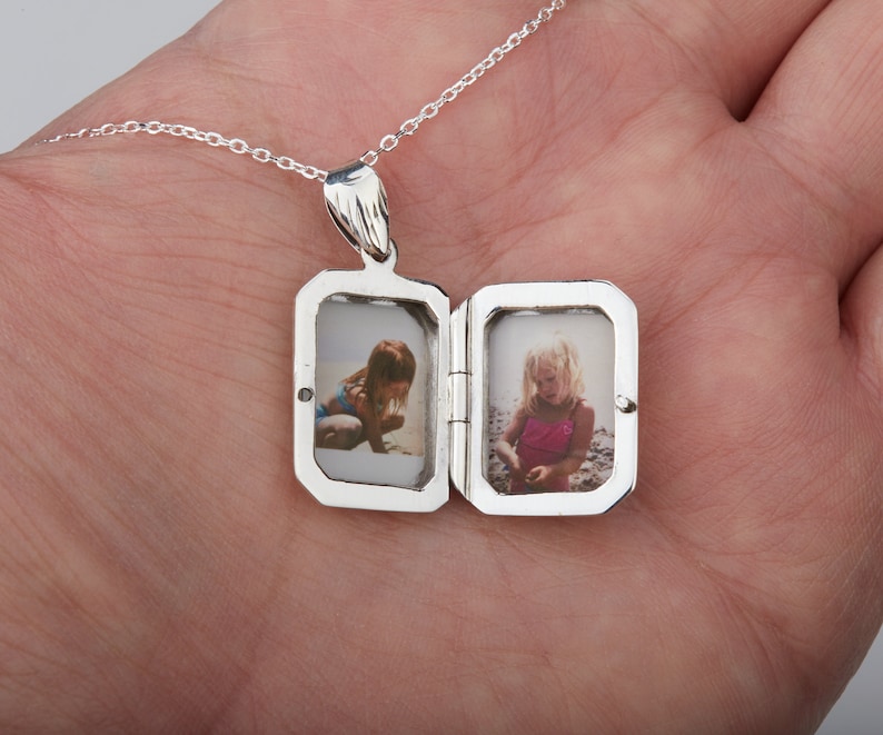 Sterling Silver Rectangle Photo Locketantique Victorian - Etsy