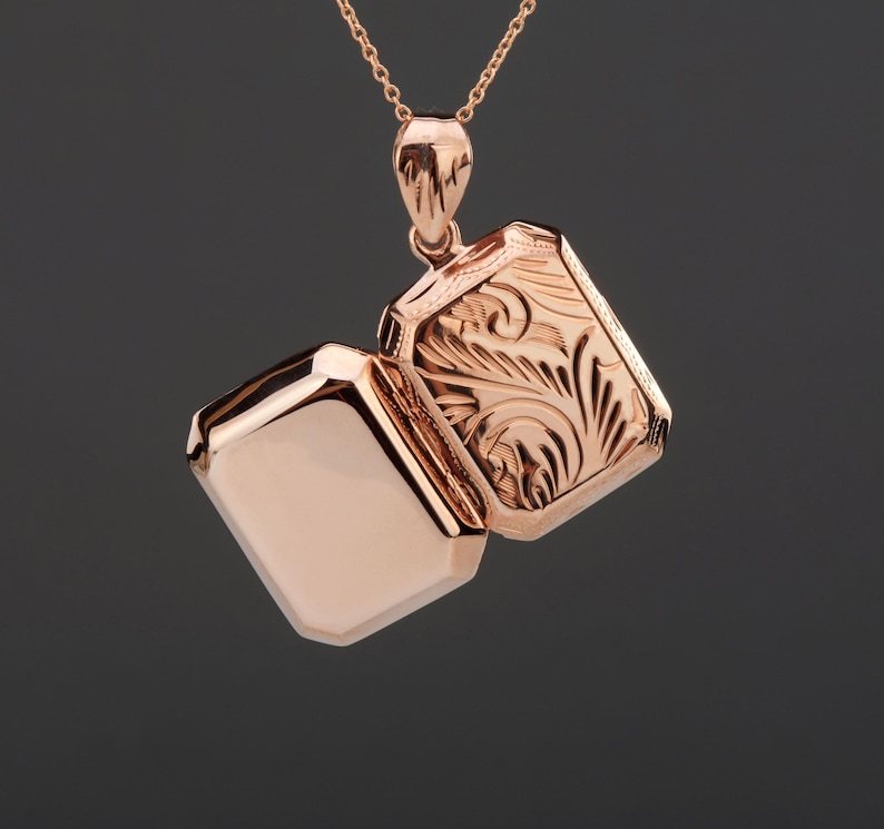 Sterling Silver Rectangle Photo Locket,antique Victorian Etched Box ...