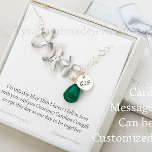 Triple orchid flower bracelet,personalized orchid bracelet,bridesmaid initial bracelet,custom birthstone,Flower Jewelry,Wedding Jewelry gift