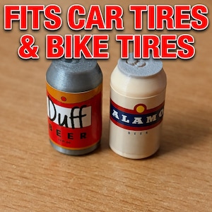 Tire Valve Cover/Cap (Cartoon Beer Cans)