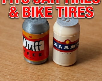 Tire Valve Cover/Cap (Cartoon Beer Cans)