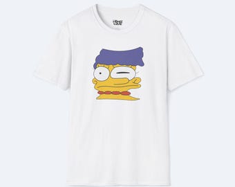 Smeared Marge T-Shirt Simpsons Meme Tee Distorted Marge Graphic Shirt Weird Simpsons Meme Shirt Funny Cartoon Retro Tee Gift Idea