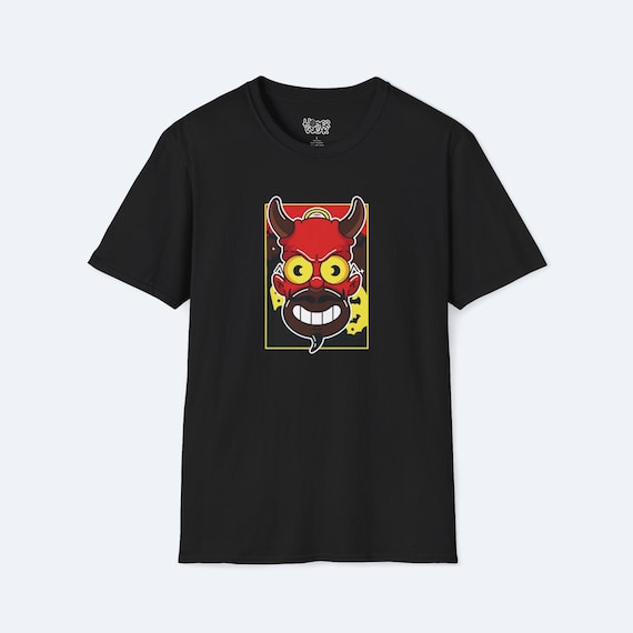 Simpson Halloween Devil T-Shirt - Unisex Softstyle Tee, Spooky Homer Design, Costume Shirt, Scary Graphic Top, Halloween Apparel