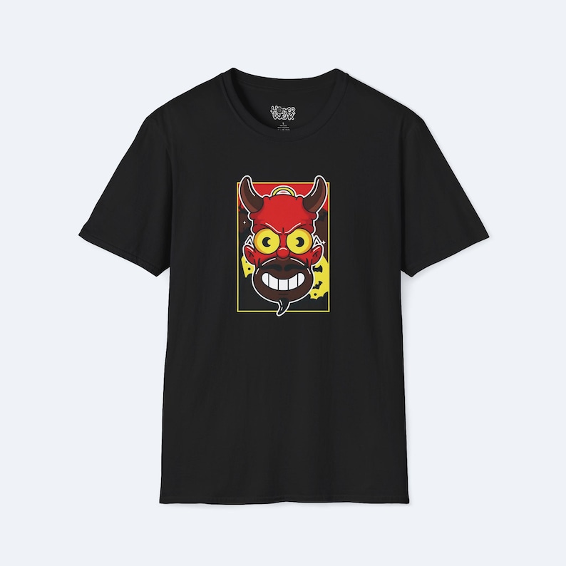 Simpson Halloween Devil T-Shirt - Unisex Softstyle Tee, Spooky Homer Design, Costume Shirt, Scary Graphic Top, Halloween Apparel image 1