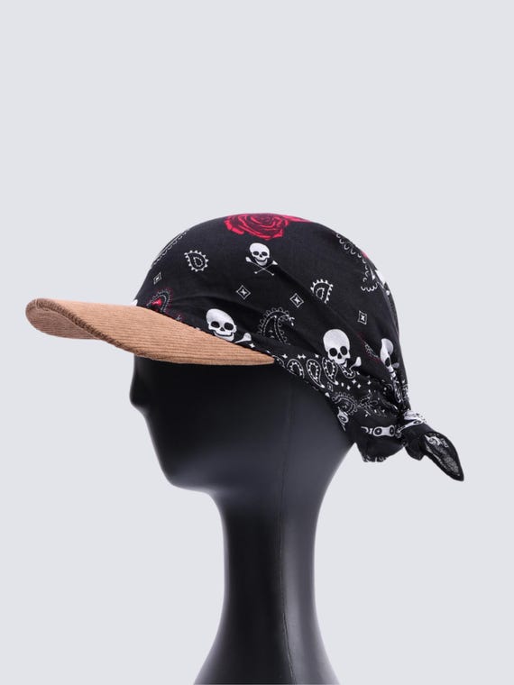 Corduroy Brim Bandana – Handmade Summer Headgear, Festival Hat