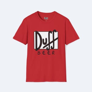 Camiseta de cerveza Duff: fan de Los Simpson, camiseta de cerveza de Homero Simpson, camiseta con logotipo retro, regalo de cultura pop