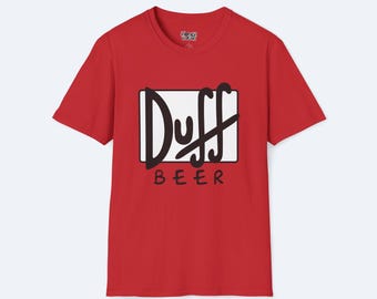 Duff Beer Tee - Simpsons TV Show Fan Shirt, Homer Simpson Beer Shirt, Retro Logo Graphic Tee, Pop Culture Gift