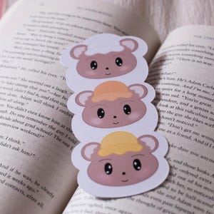 Kawaii Bears Coco, Parcha, Piña Bookmark, Puerto Rican Ice Cream Inspired Bookmark