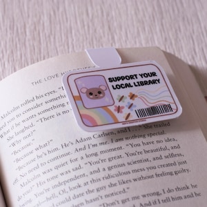Magnetic Library Card Bookmark: Support Your Local Library