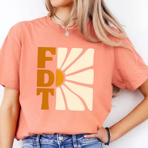 T-shirt à fleurs rétro FDT : t-shirt de protestation de style vintage
