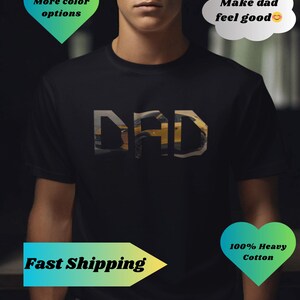 Camiseta de coche para papá – Letras amarillas de Lambo – Regalo genial para papás aficionados a las carreras – Camiseta divertida para amantes de los coches – La camiseta del mejor papá del mundo