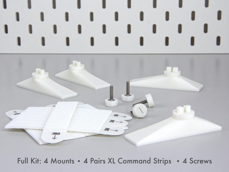 Kit di montaggio a parete senza fori IKEA SKÅDIS / Kit di montaggio per pannello forato senza danni immagine 4