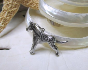 Sterling Silver Terrier Dog Charm 3D Figural 4.49g