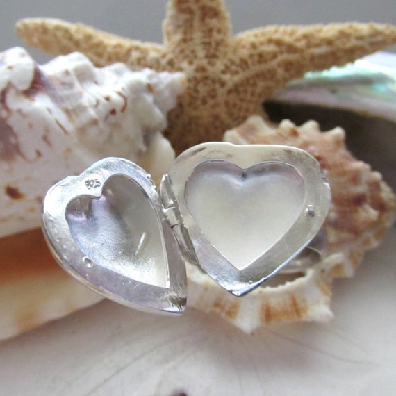 Sterling Silver Heart Locket Ring Poison Ring  6.… - image 3