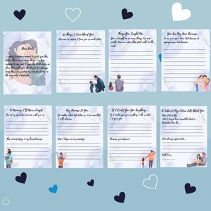 Querido papá, si pudiera decirlo todo… sería eso – Libro de cartas imprimible para el Día del Padre – Recuerdo para rellenar – Descarga instantánea