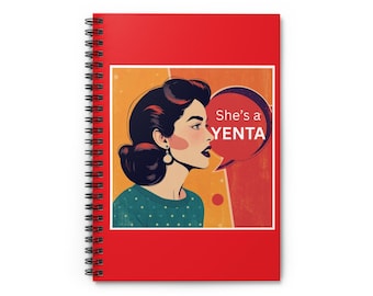 She's a Yenta Red Spiral Notebook - Joods cadeau, Jiddische humor