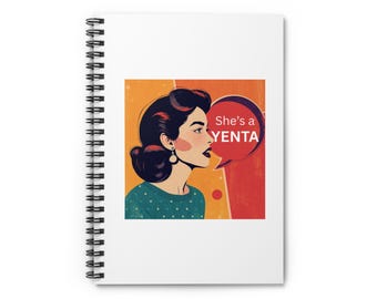 She's a Yenta Spiral Notebook - Ruled Line - Joodse humor, Jiddische humor, yenta
