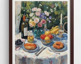 First We Nosh Then We Plotz Print – Jewish Kitchen Humor, Giclée Matte Poster