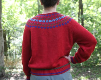 Suéter vintage de mujer, suéter de punto, talla mediana, retro