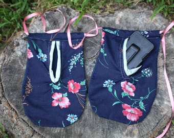 Bolsillos con lazo: variedad de colores y estampados: estilo colonial del siglo XVIII, traje campesino del siglo XVII, estilo hobbit.