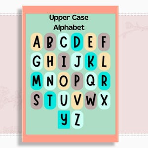 Alphabet Posters Uppercase and Lowercase | ABC Classroom Wall Decor | Printable Alphabet Chart for Teachers | Preschool & Kindergarten PDF