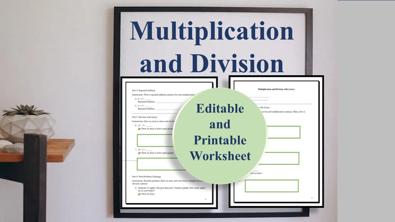 Multiplication and Division Math Activity Worksheet | Printable ...
