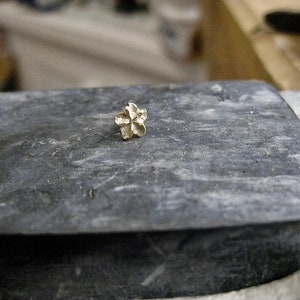SINGLE Solid 9k Gold Frangipane Flower Stud for Nose Ear Perfect Gift