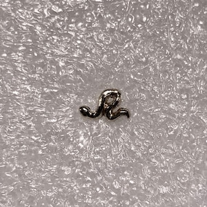 SINGLE Tiny Snake Ear Stud 10k Yellow or White or Rose Gold or Sterling Silver