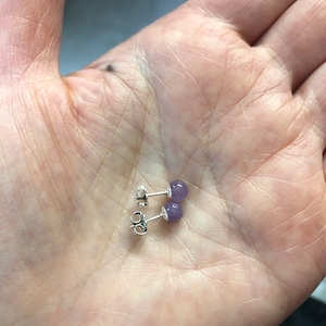 Amethyst Sphere Ear Studs