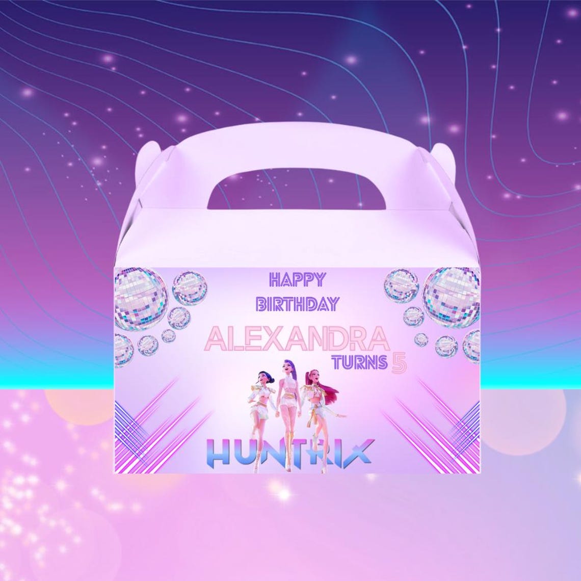 Huntrix Gable Box, Kpop Demon Hunters, Girl Birthday Party, Sticker ...