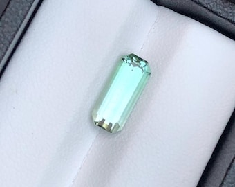 Natural Blue Tourmaline 2.61Ct • Emerald Cut • Eye-Clean Loose Gemstone from Afghanistan