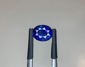 1.29 Ct Natural Royal Blue Sapphire | GFCO Certified | Ceylon Loose Gemstone