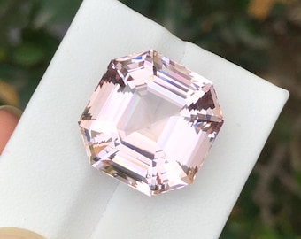 25.45Ct Natural Pink Morganite – Octagon Cut AIG Certified Loose Gemstone | Madagascar