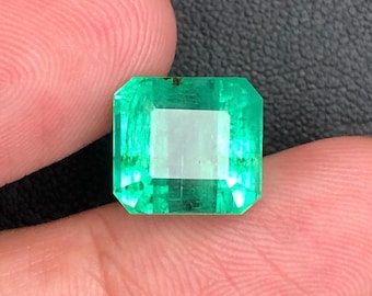 Natural Panjshir Emerald 7.50 ct Octagon Cut – Afghan Origin Loose Gemstone