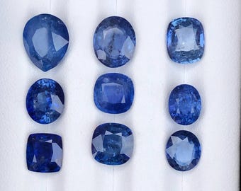 Natural Blue Sapphire Lot 43.30 Cts | Heated | Sri Lanka (Ceylon) | Genuine Gemstones