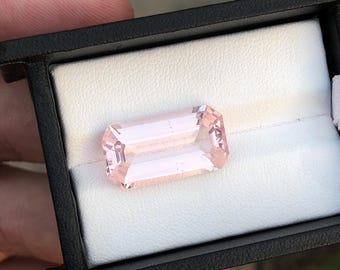 Natural Rose Pink Morganite 11.80Ct Octagon Cut Skardu Pakistan Gem