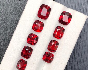12.45Ct Natural Red Spinel Lot Burma Cushion Shapes Loose Gemstones
