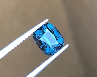 Natural Tanzanian Blue Spinel • 2.12Ct Cushion Cut • VS Clean Collector Gem
