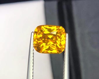 3.95Ct Natural Yellow Orange Zircon Faceted GFCO Loose Gem